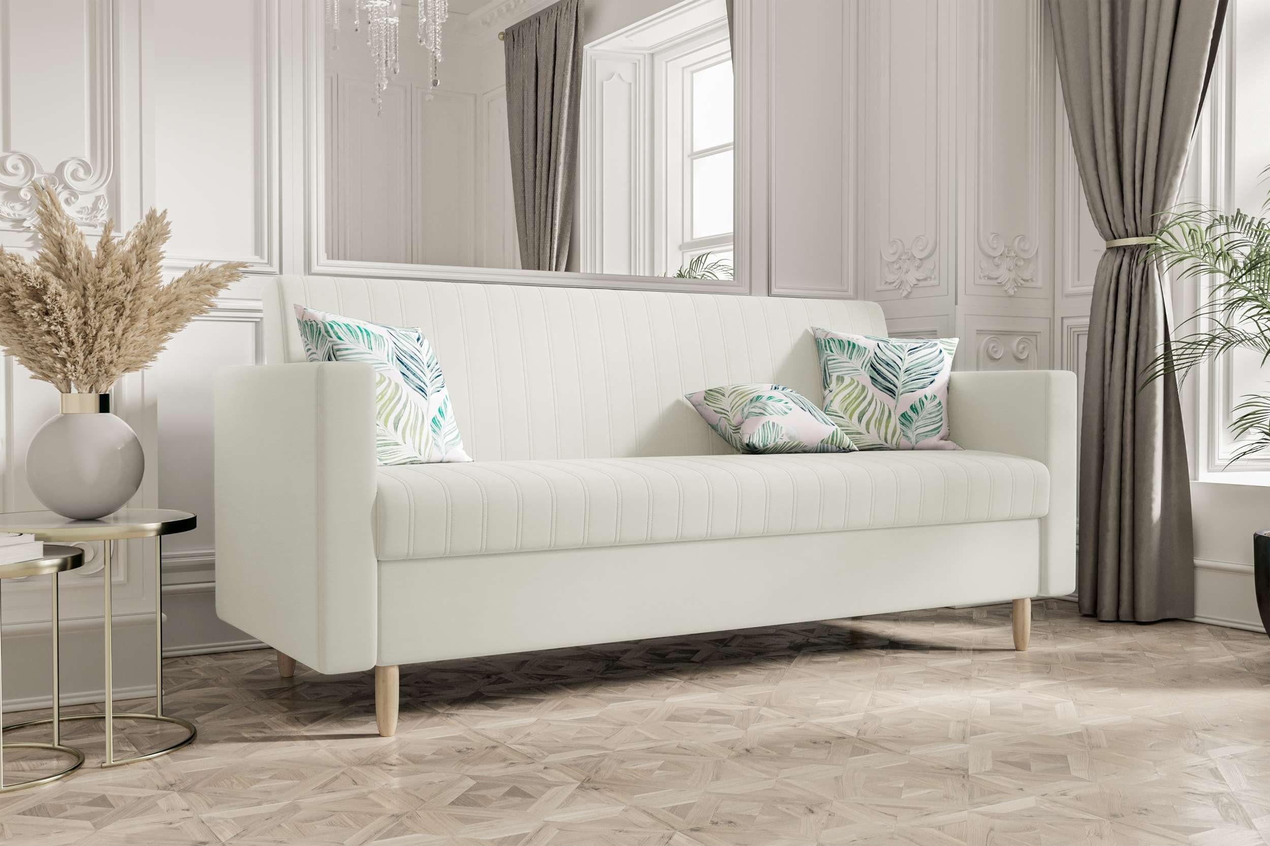 Stylefy 3-Sitzer Melisa, Sofa, Schlafsofa, Sitzkomfort, mit Bettfunktion, mit Bettkasten, Modern Design