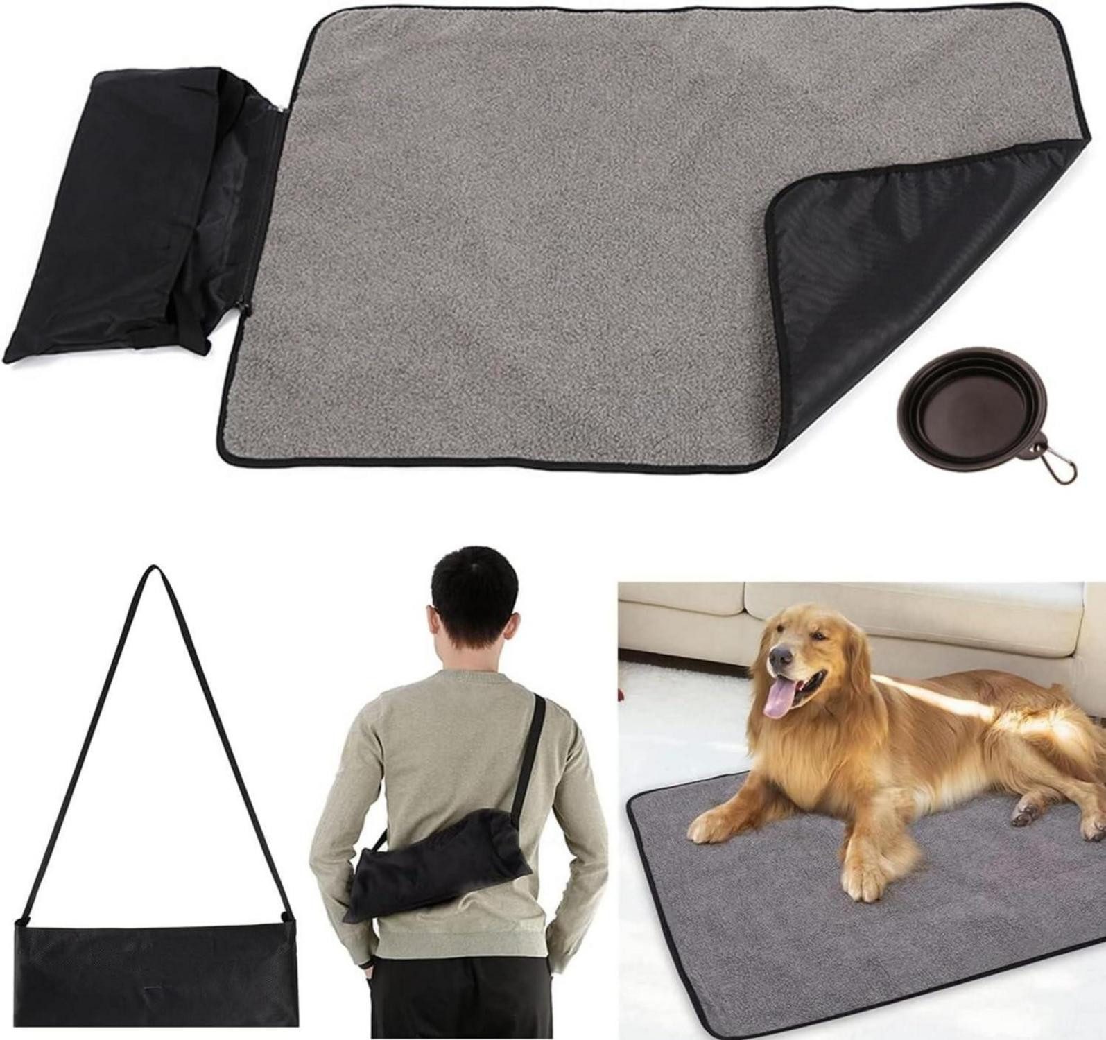 Schutzkragen Faltbare wasserdichte Haustier Decke Katze Hundematte 100x70cm Outdoor