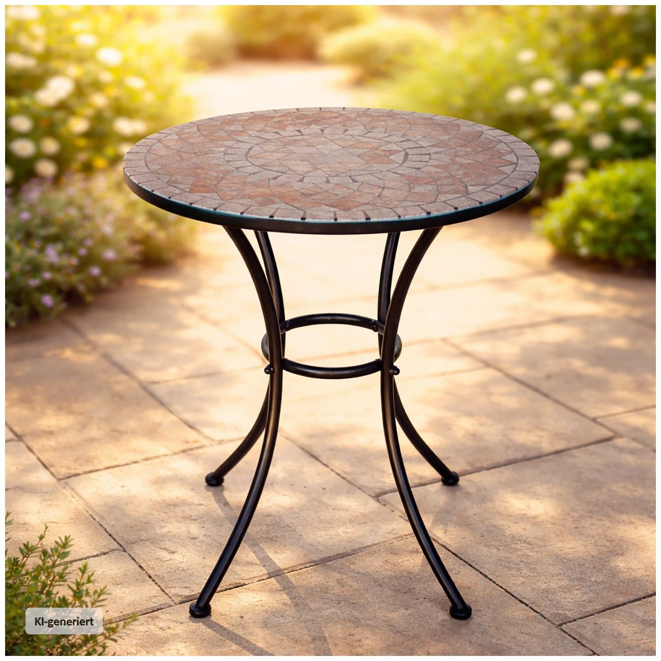 HTI-Living Gartentisch Gartentisch Marocco Braun (1 Stück, 1-St., 1 Gartentisch), Balkontisch Terrassentisch Metalltisch