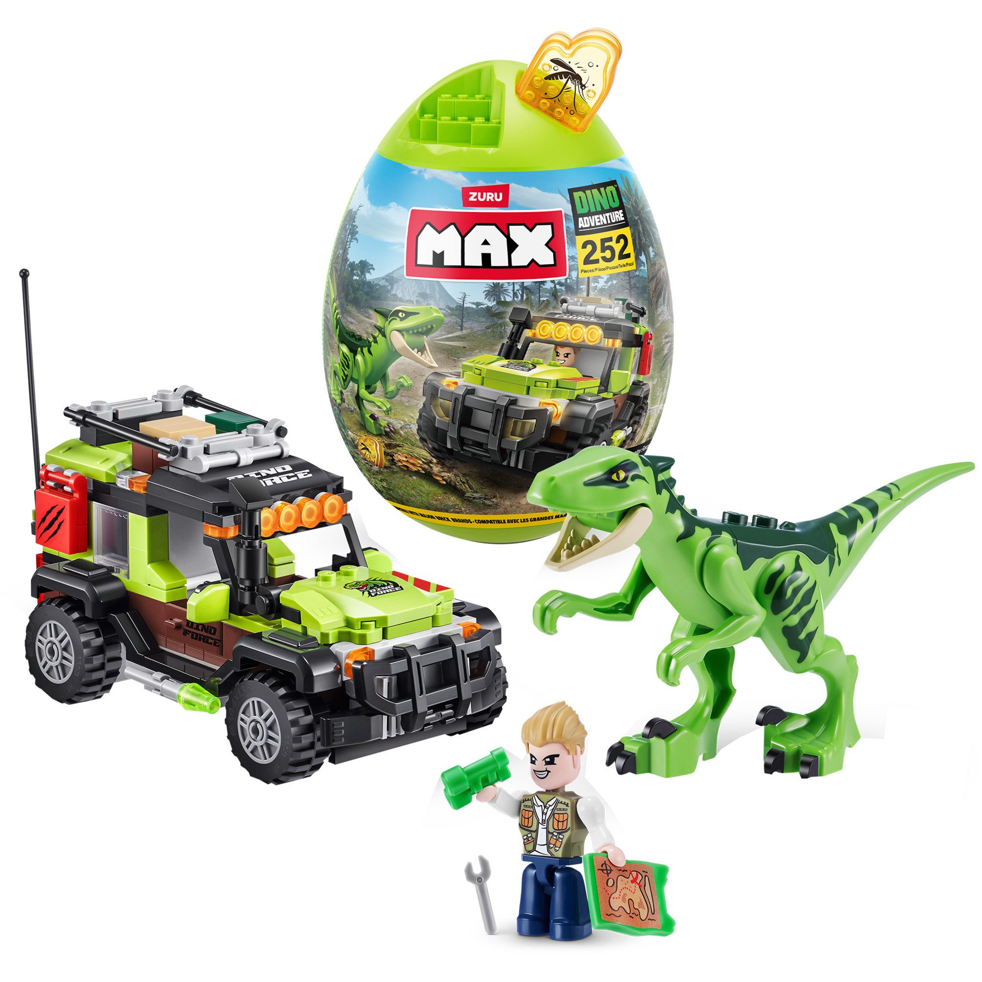ZURU MAX - Dino Adventure Raptor Force, Spielbausteine