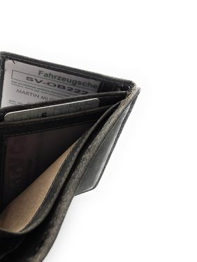 JOCKEY CLUB Geldbörse echt Leder Biker Portemonnaie mit RFID Schutz, mit Sicherheitskette