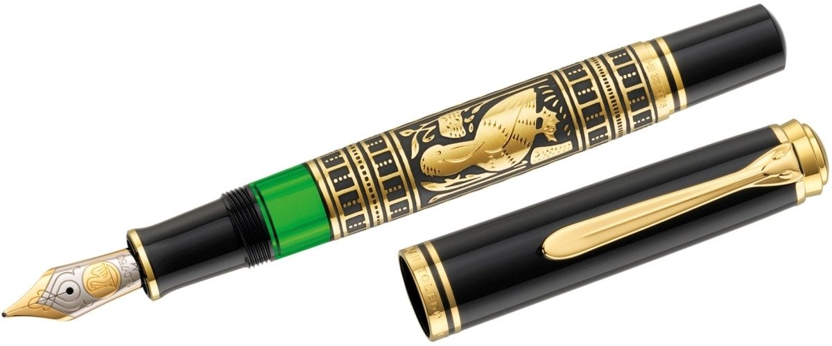 Pelikan Füllfederhalter Kolbenfüllhalter Toledo M900 Feder B schwarz