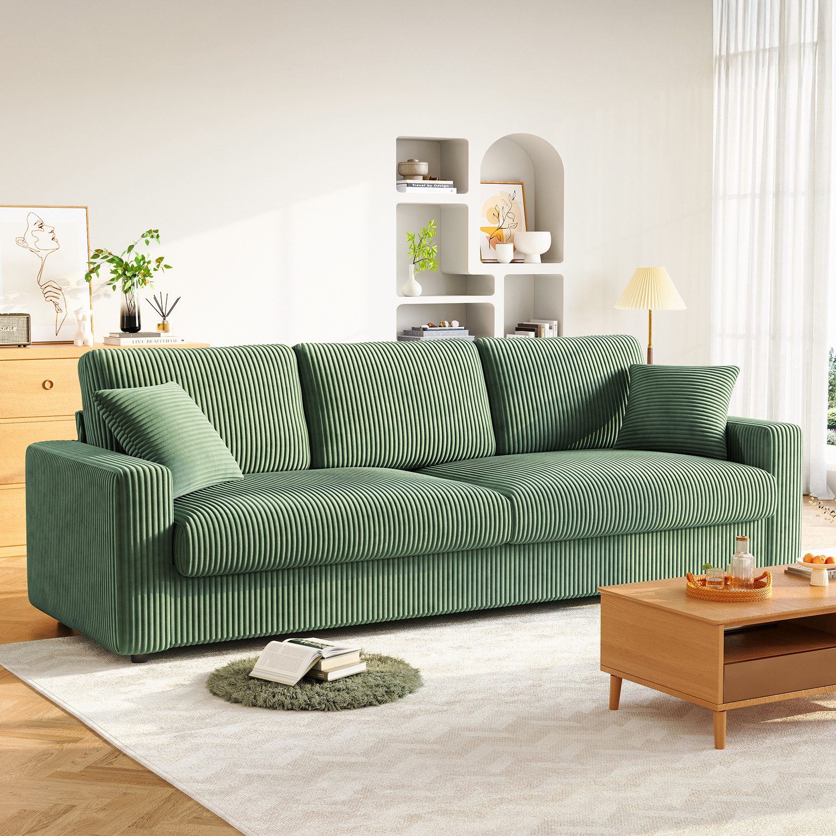 ToteBox Big-Sofa Luxus-Cord 3-Sitzer Sofa (256cm) günstig online kaufen