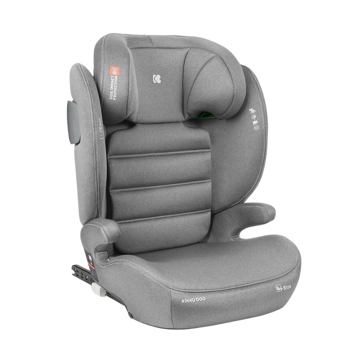 Kikkaboo Kindersitzerhöhung Kindersitz i-Track i-Size, ab: 4, bis: 12, (100 - 150 cm) Gruppe 2/3 Isofix verstellbar