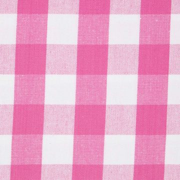 Gardine Pink karierter Ösenvorhang im 2er Pack, B 137 cm x L 117 cm, Homescapes