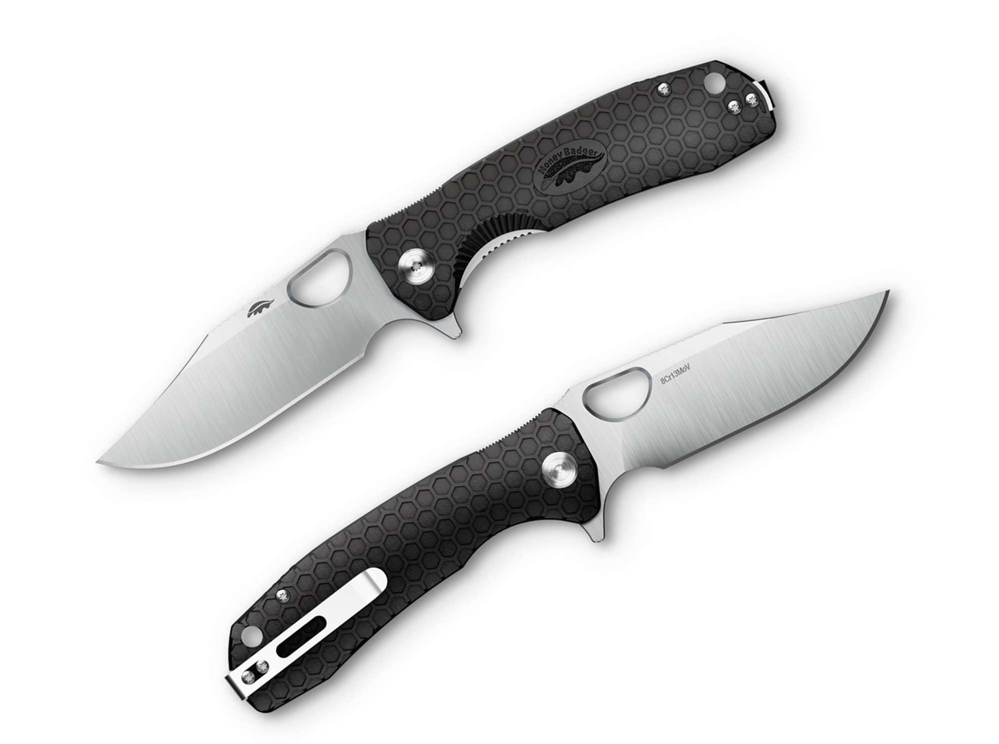 Honey Badger Taschenmesser Taschenmesser Clippoint Medium Black