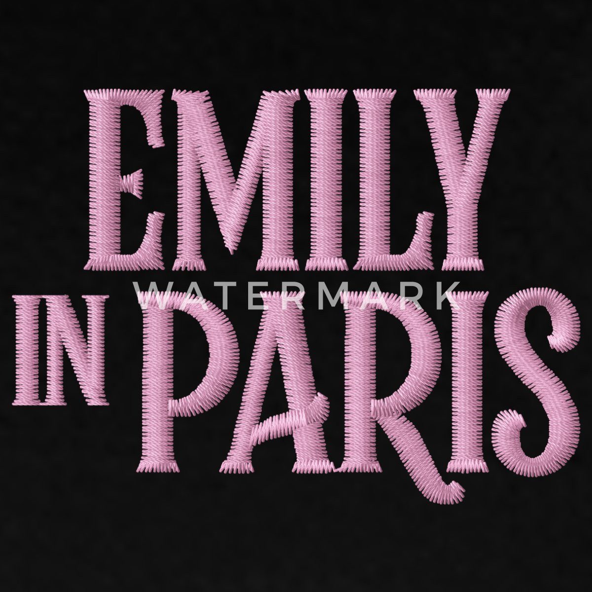 Spreadshirt T-Shirt Emily In Paris Offizielles Logo Als Stick-Design Relaxed Fit Unisex T- (1-tlg)