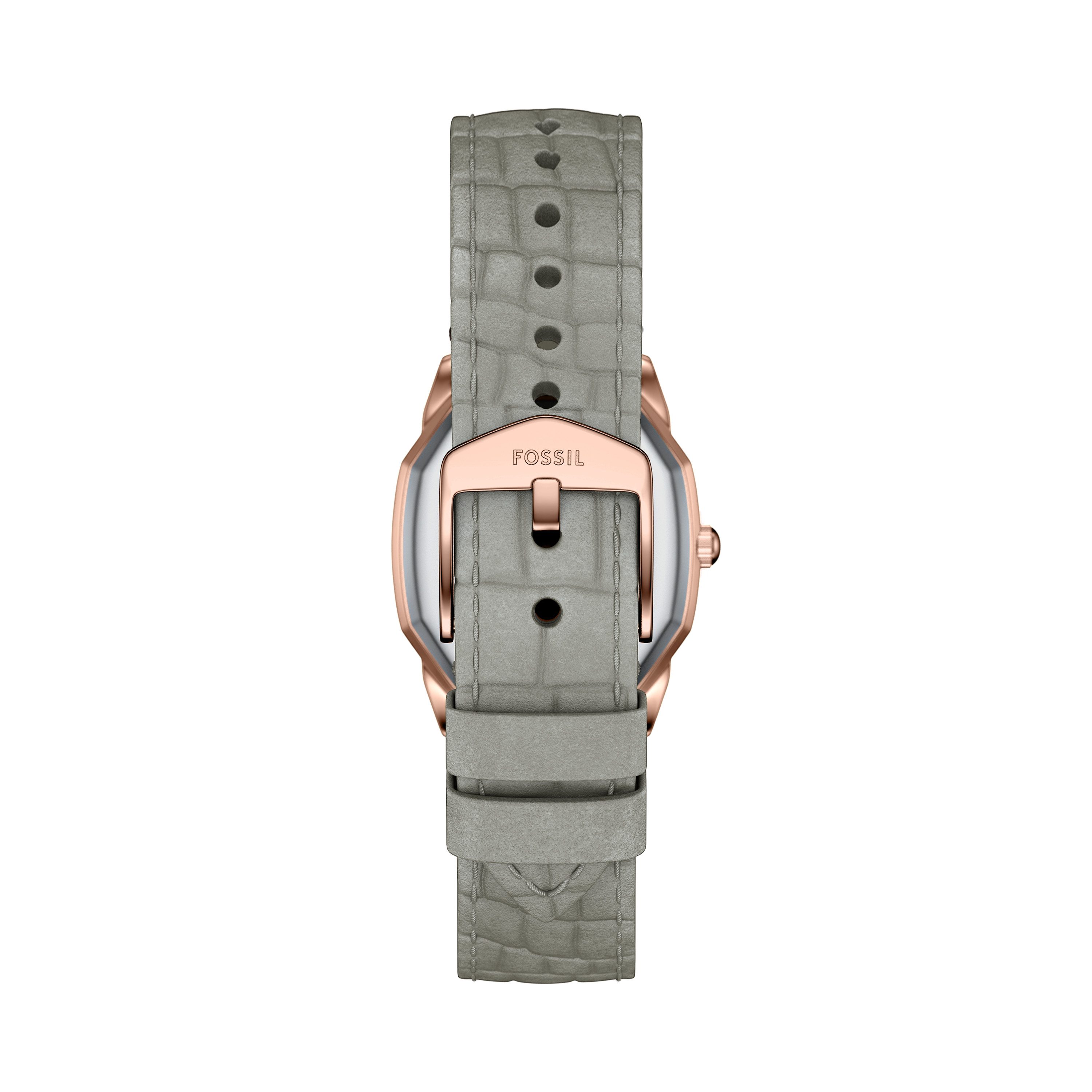 Fossil Quarzuhr Harlow ES5435, Armbanduhr, Damenuhr, Lederarmband, analog