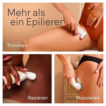 Braun Epilierer Silk-épil Flex 9 9-071, mit Rasieraufsatz, Trimmeraufsatz & Massageaufsatz