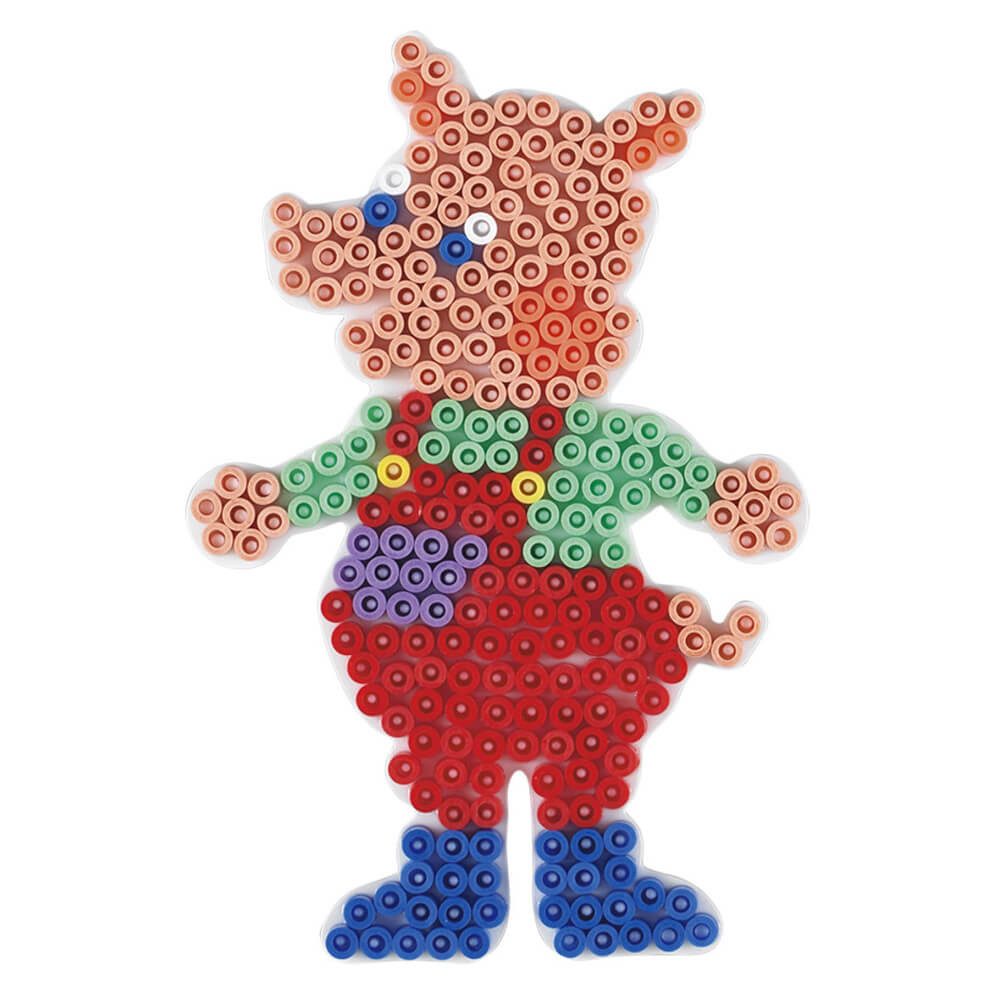 Bügelperlen Hama Midi-Stiftplatte Schwein, weiß