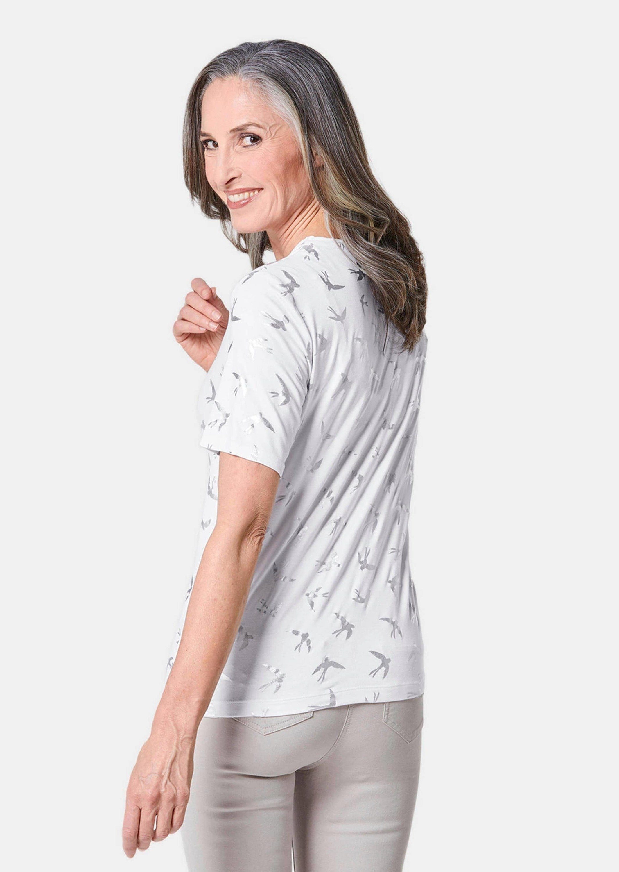 GOLDNER Print-Shirt Topmodisches Shirt mit glänzendem Druck