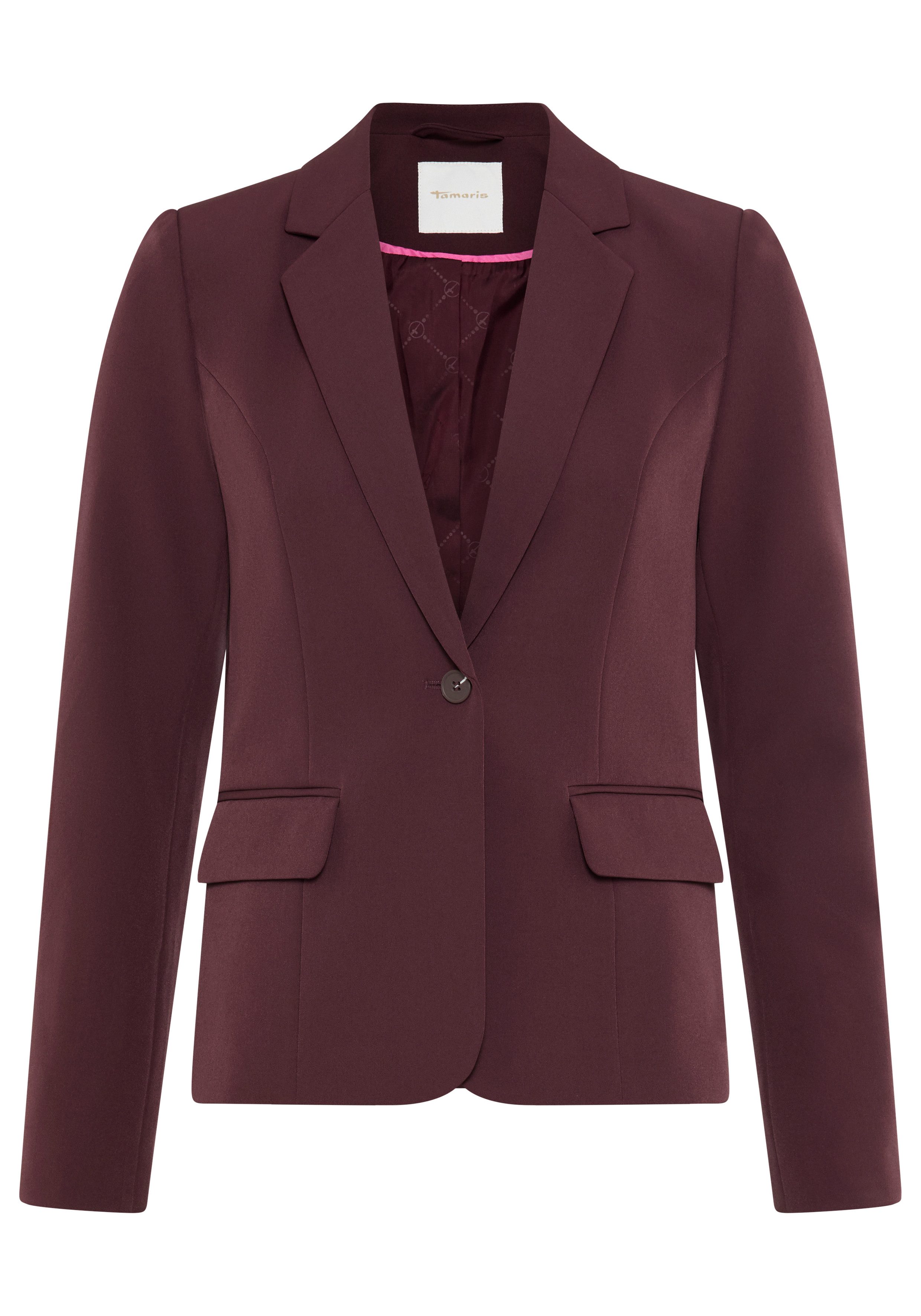 Tamaris Kurzblazer mit figurbetonter Passform in Trendfarben - mit passender Hose