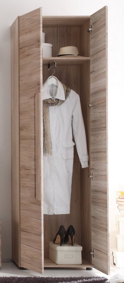 trendteam Garderobenschrank Malea, Mit seh- und fühlbarer Holzstruktur