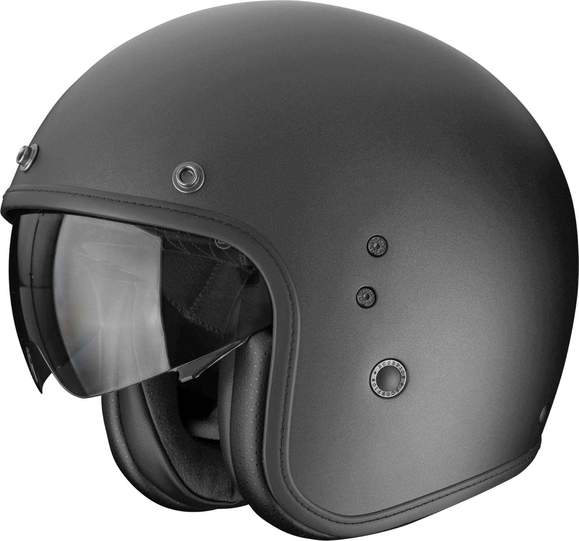 Scorpion Exo Motorradhelm Belfast Evo Jethelm, vorbereitet für Kommunikationssystem,integriertes Sonnenvisier