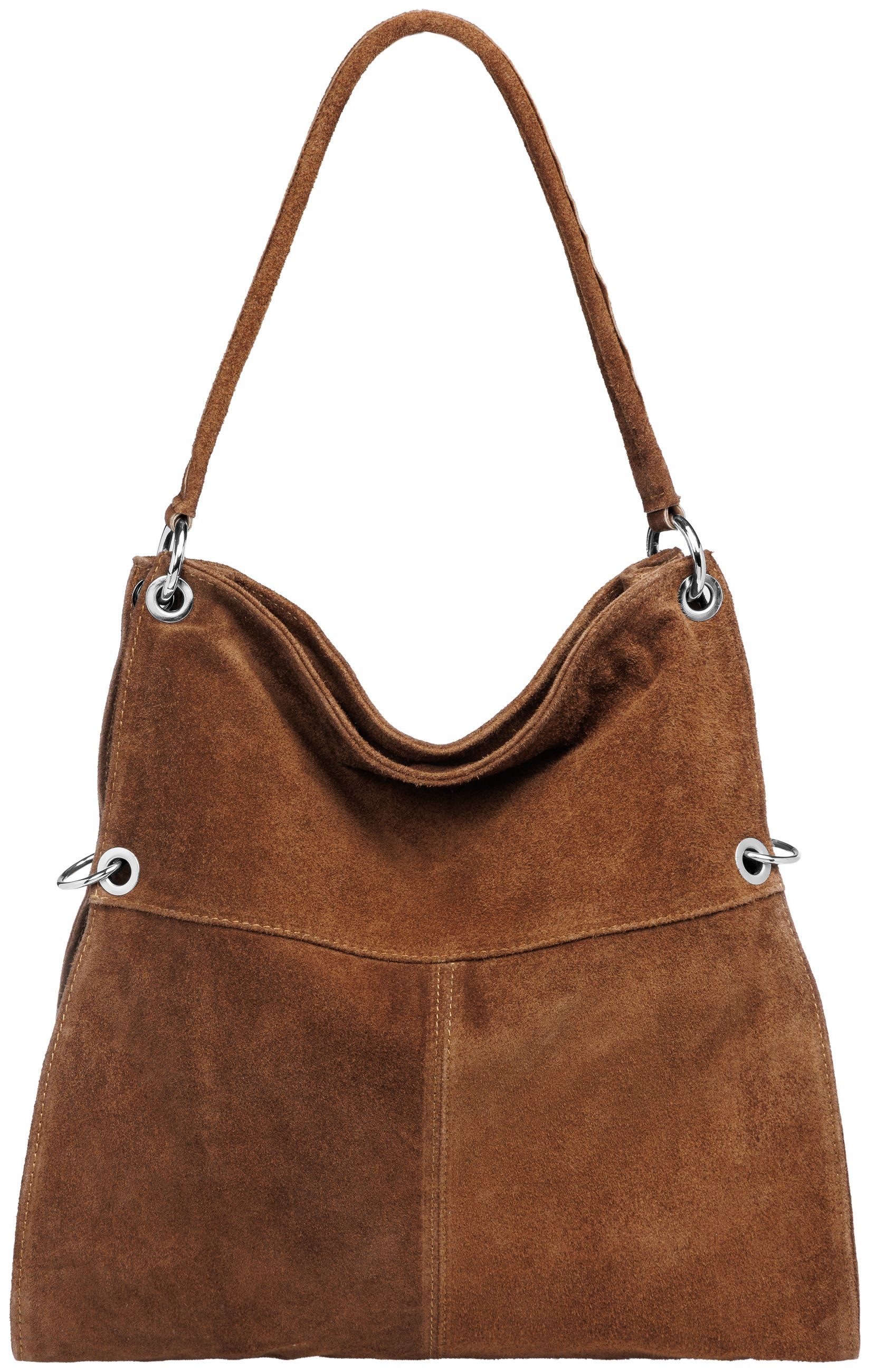 Caspar Schultertasche Große Vintage Damen Leder Handtasche - PREMIUM LINE - günstig online kaufen