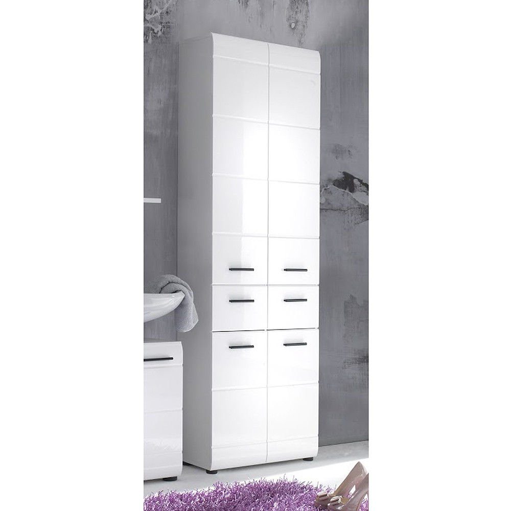 trendteam Hochschrank Skin/GlossBad Badhochschrank Badschrank Standschrank Badezimmerschrank