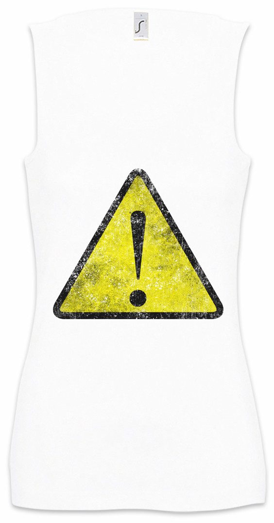 Tanktop Warning Sign I Ärmelloses Damen T-Shirt Symbol Logo Insignia USA