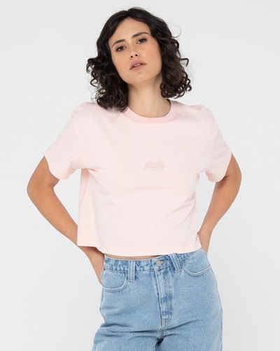 Rusty T-Shirt RUSTY SCRIPT RELAXED FIT CROP TEE