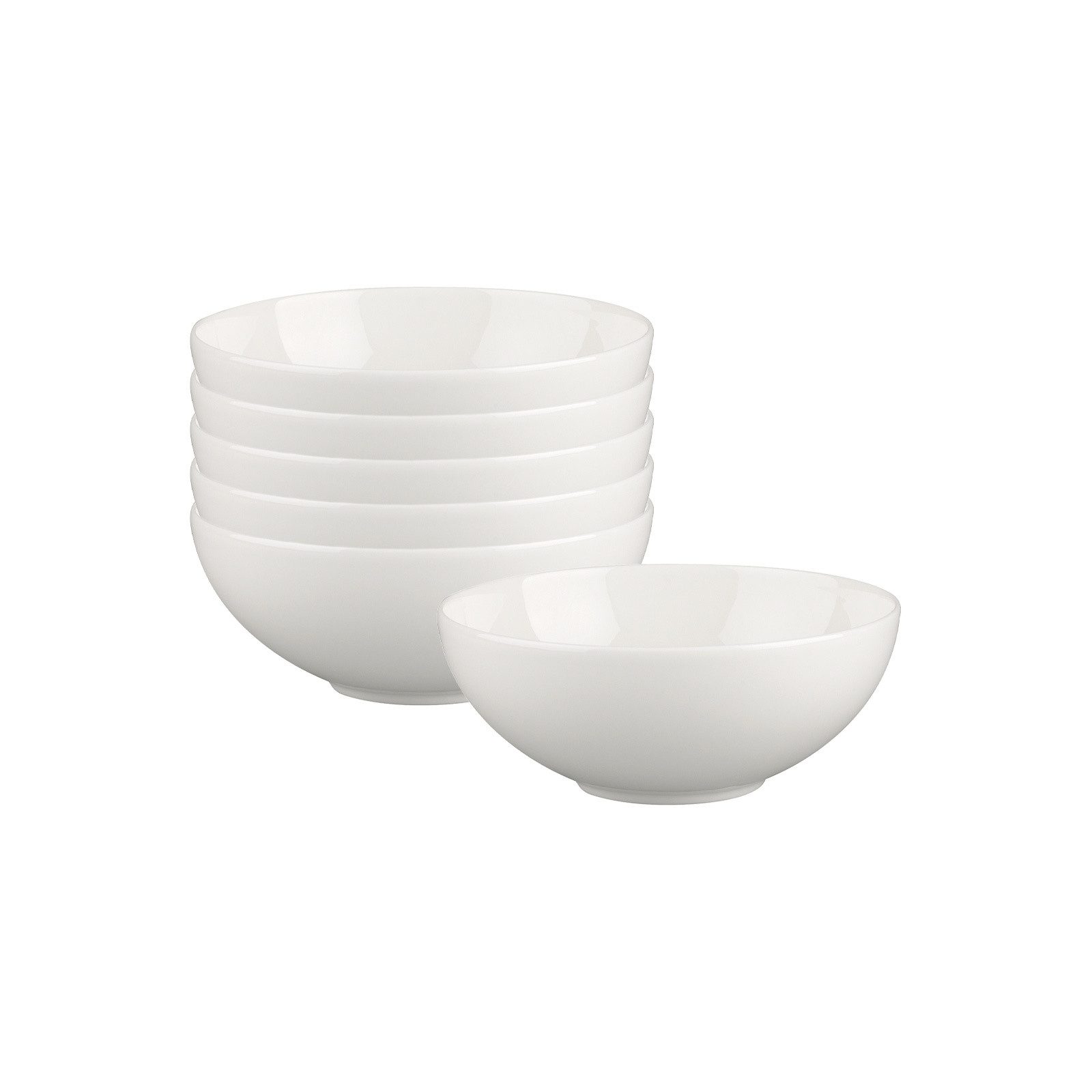 Villeroy & Boch Schale White Pearl Dessertschalen ø 13 cm 6er Set, Porzellan, (6x Schüssel, 6-tlg)