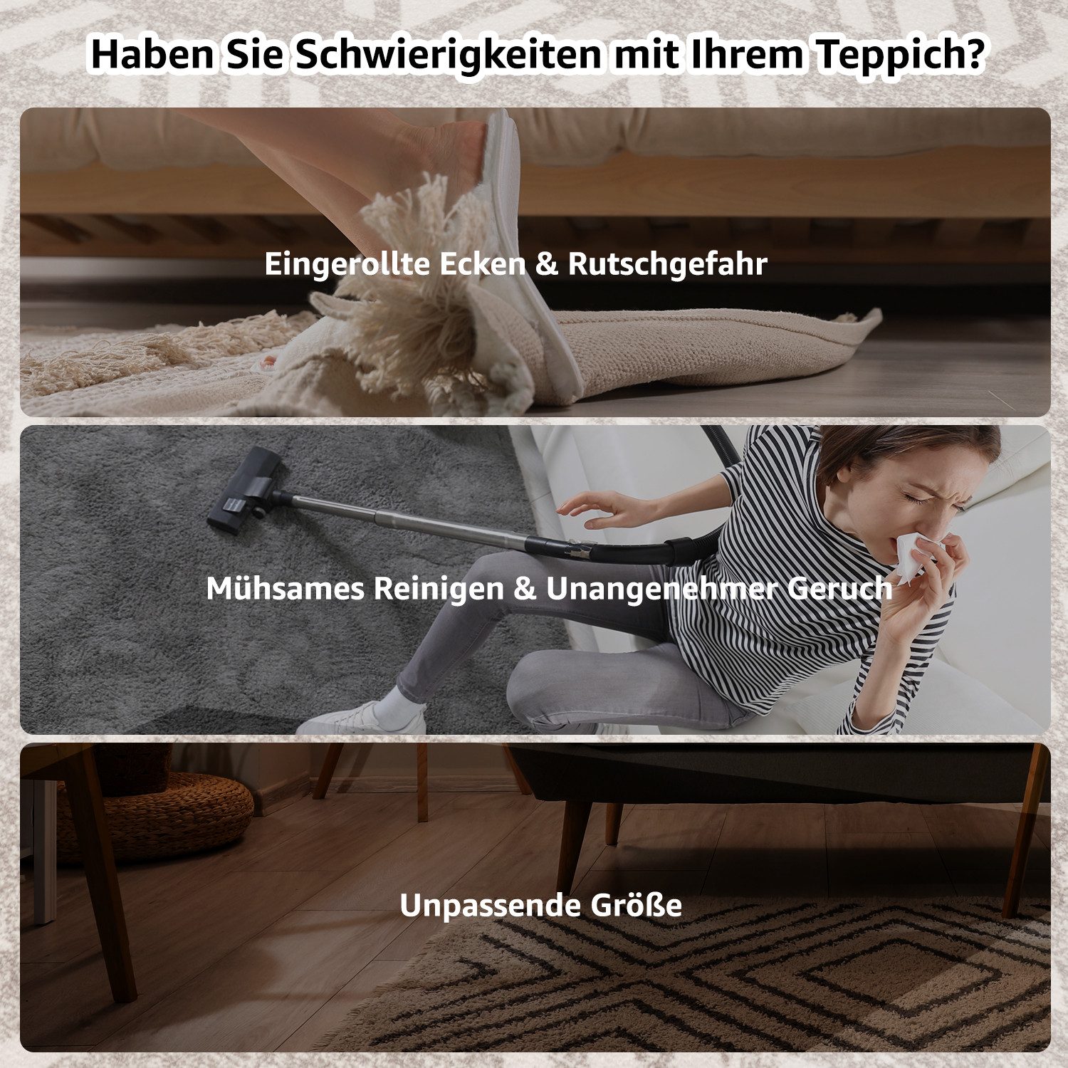 Simloveve Outdoorteppich rutschfeste Teppichfliesen Selbstliegend, 6 günstig online kaufen
