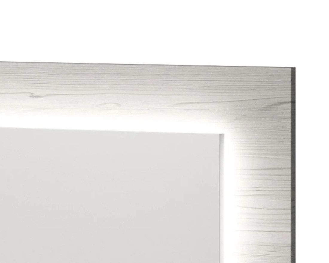 Deine Möbel 24 Bettgestell HEAVEN Bett 160x200 cm mit Beleuchtung Schlafzimmer (Set, 3-tlg., Matratze optional), kombinierbar mit Nachttischen, Schränken und Kommoden