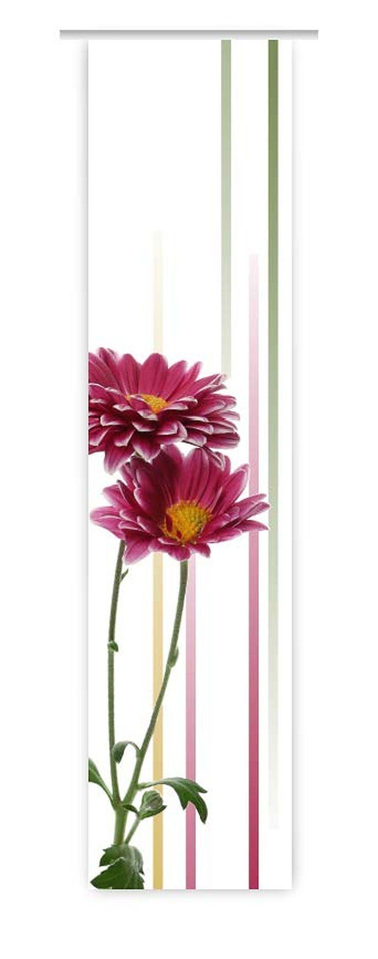 gardinen-for-life Schiebegardine Aster linia links - toller Druck, Flächenvorhang Verschiedene Größen, Store