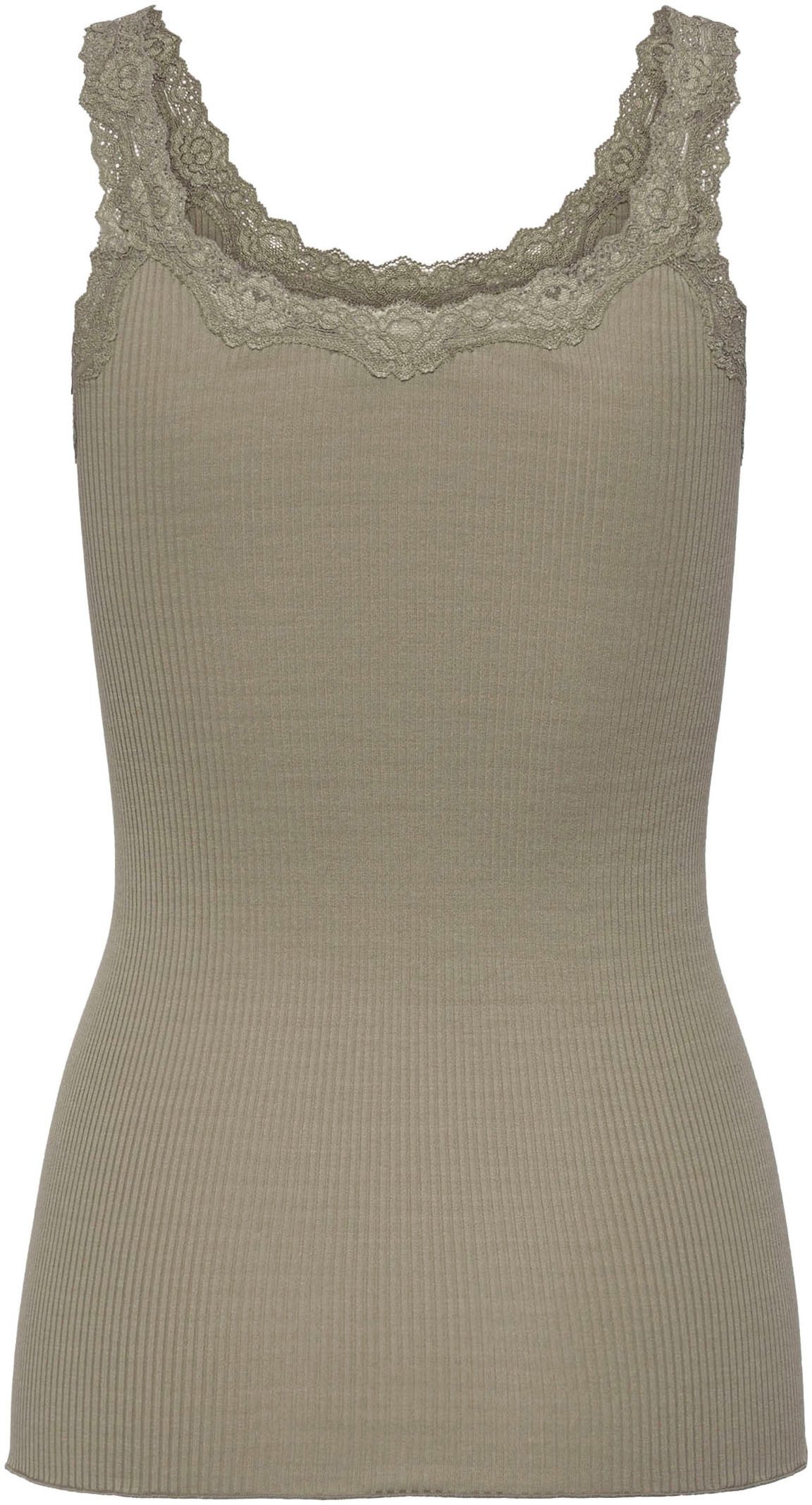 rosemunde Tanktop Babette Silk Top umgedrehter Vintage-Spitzenbesatz, femin günstig online kaufen