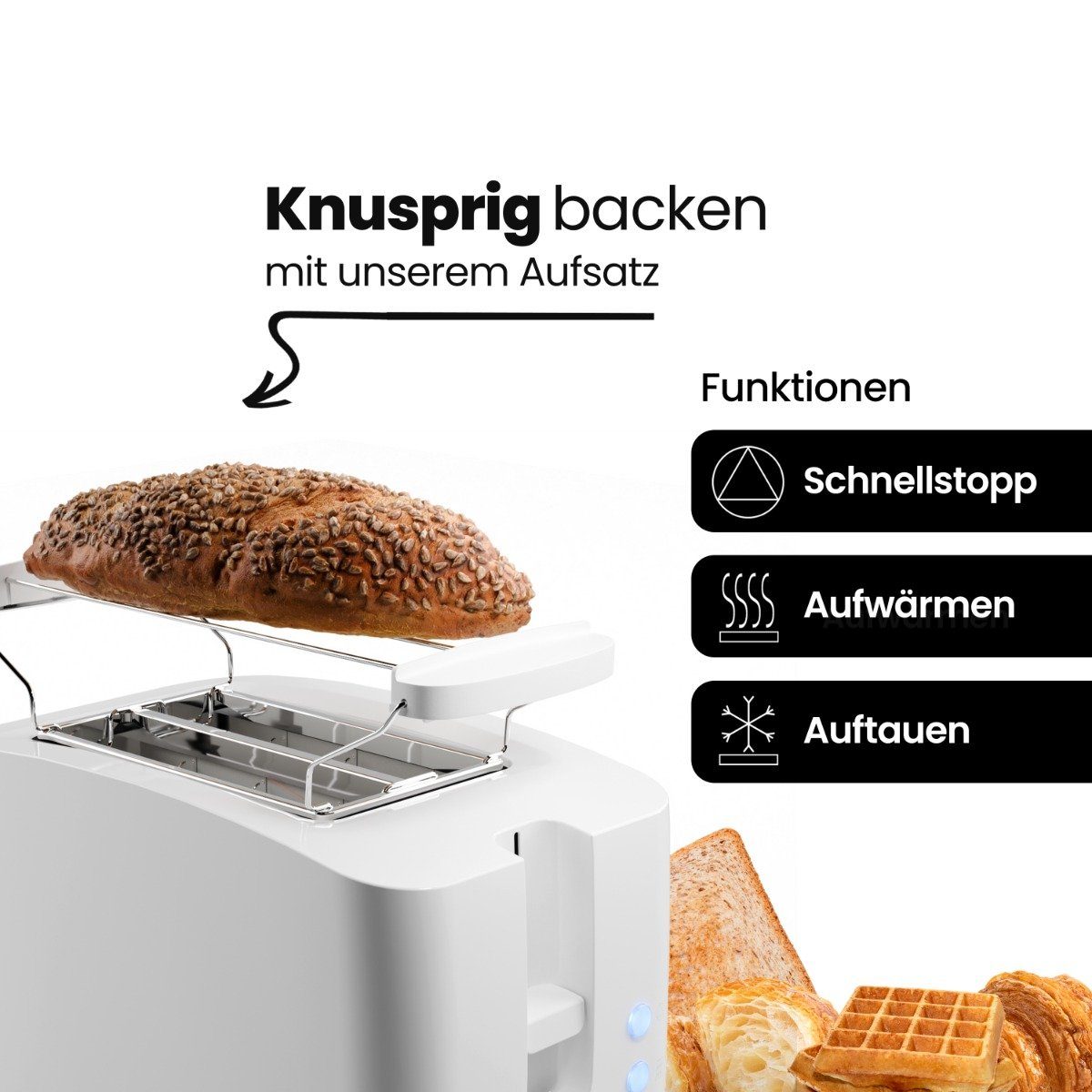 BOMANN Toaster TA 6065 CB, mit Auftau-/Aufwärm-/Schnellstoppfunktion