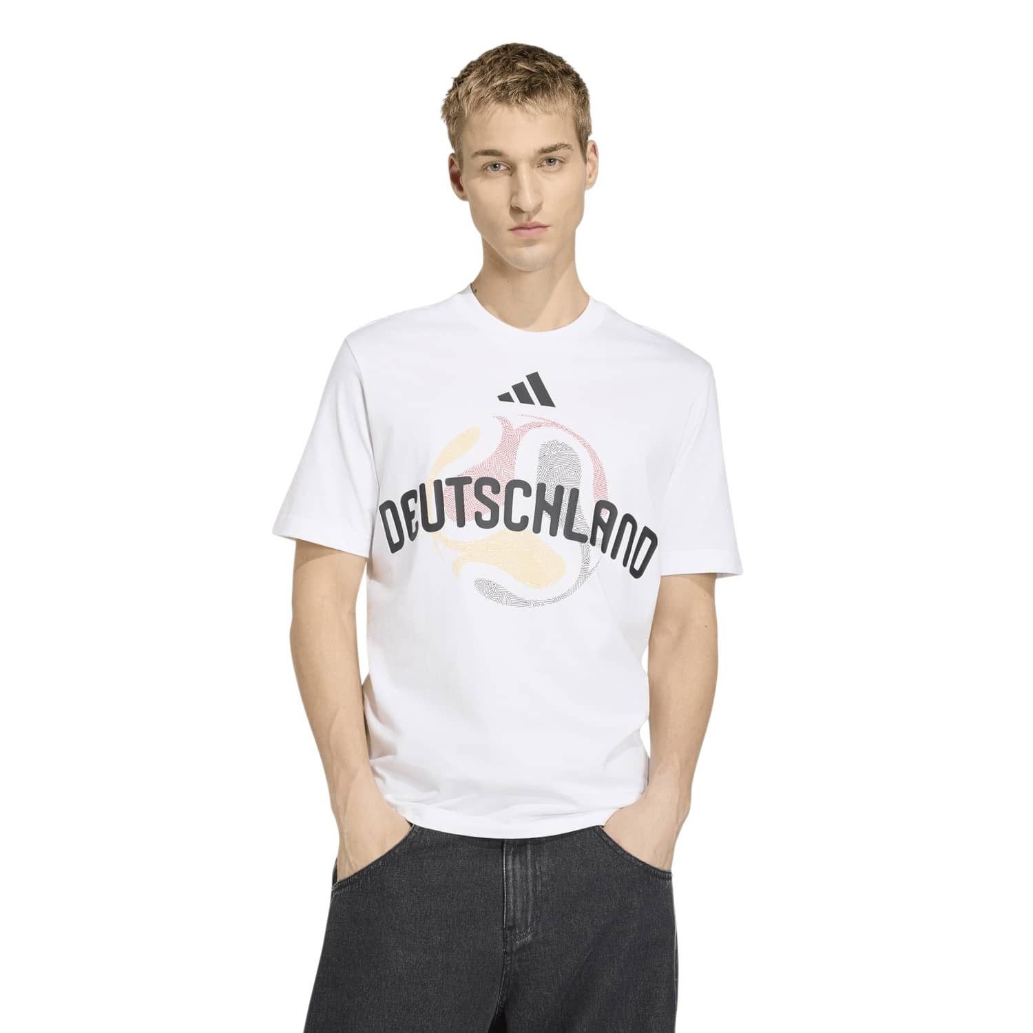 adidas Performance T-Shirt Freizeit FIFA World Cup 26 Germany (100% Baumwolle) weiss Herren