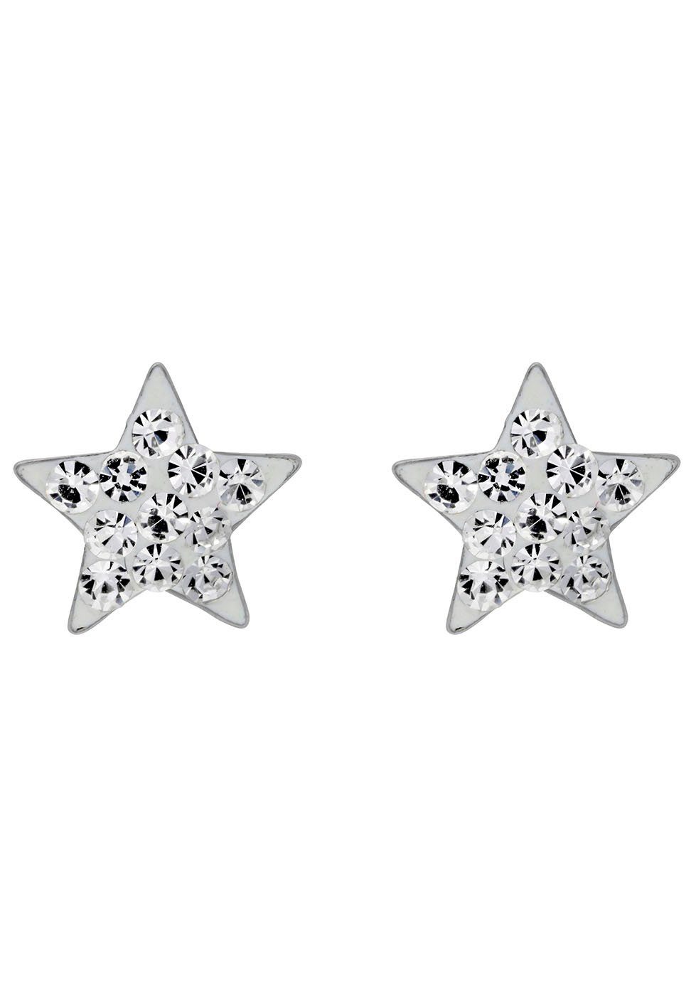 Firetti Paar Ohrstecker Schmuck Geschenk Silber 925 Ohrschmuck Stern, mit Kristallstein