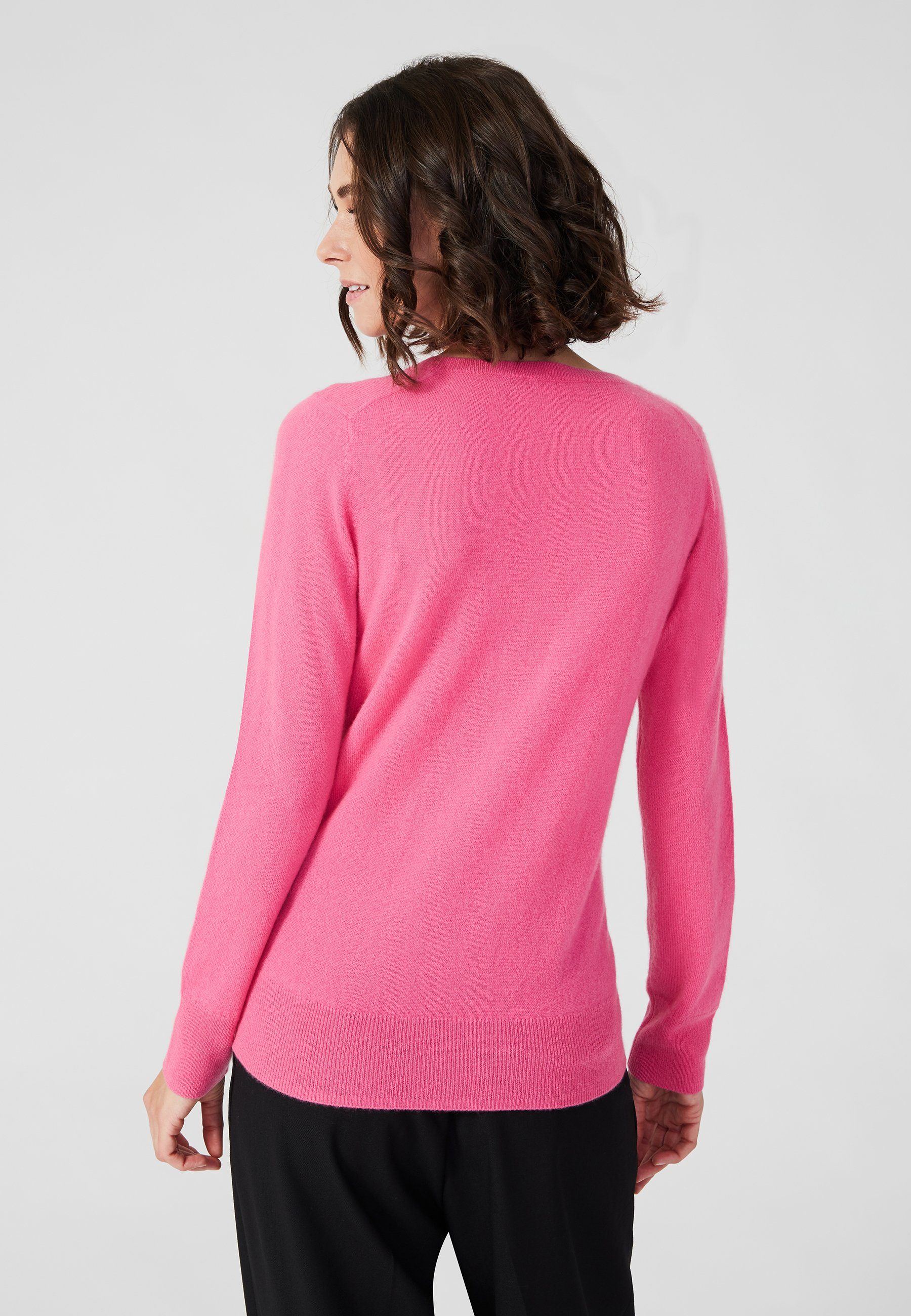 & Kaschmirpullover Kaschmirpullover Style Republic V-Neck neon pink