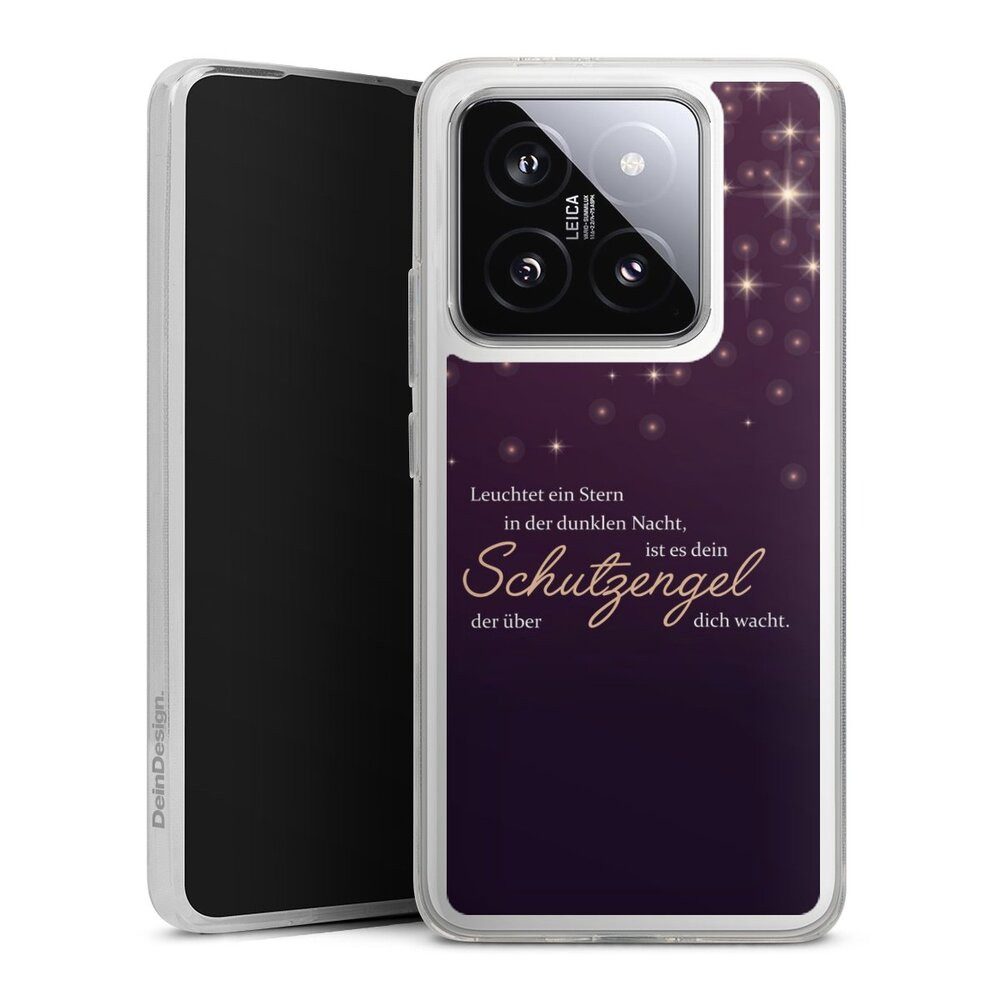 DeinDesign Handyhülle Schutzengel Sprüche Spruch Schutzengel, Xiaomi 14T Pro Silikon Hülle Bumper Case Handy Schutzhülle