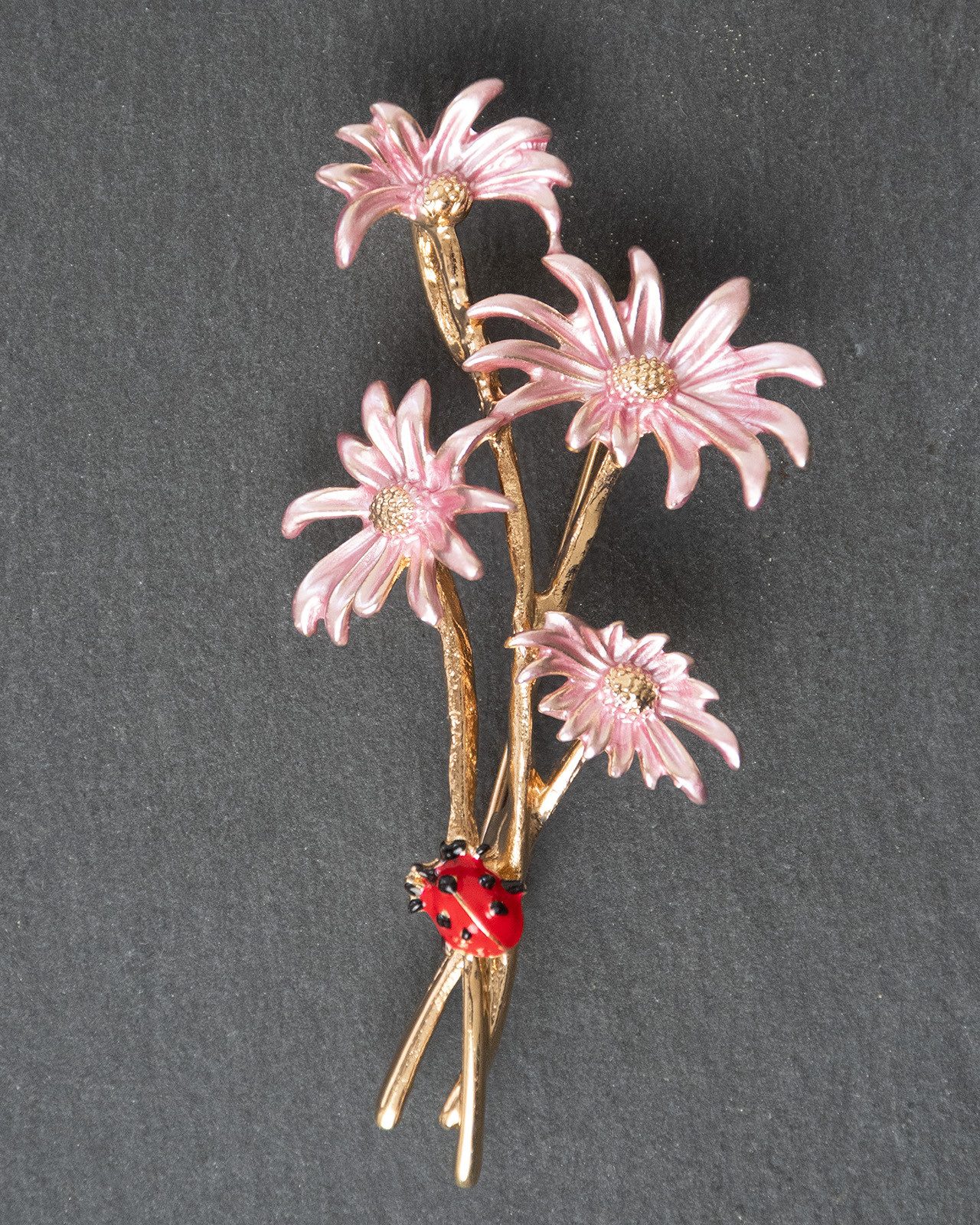 MayTree Brosche "Margaritenblüte", rosa (Stück, 1-tlg), Metallbrosche in Form eines rosa Margaritenstrauß