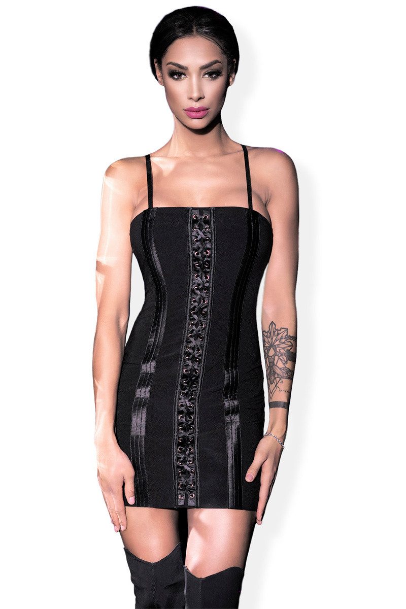 Minikleid Chilirose Minikleid CR4301 schwarz - (L,M,S)