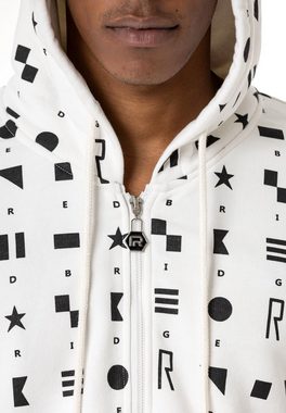 RedBridge Kapuzensweatjacke Sweater mit Kapuze Geometric Shapes Exklusiv Design