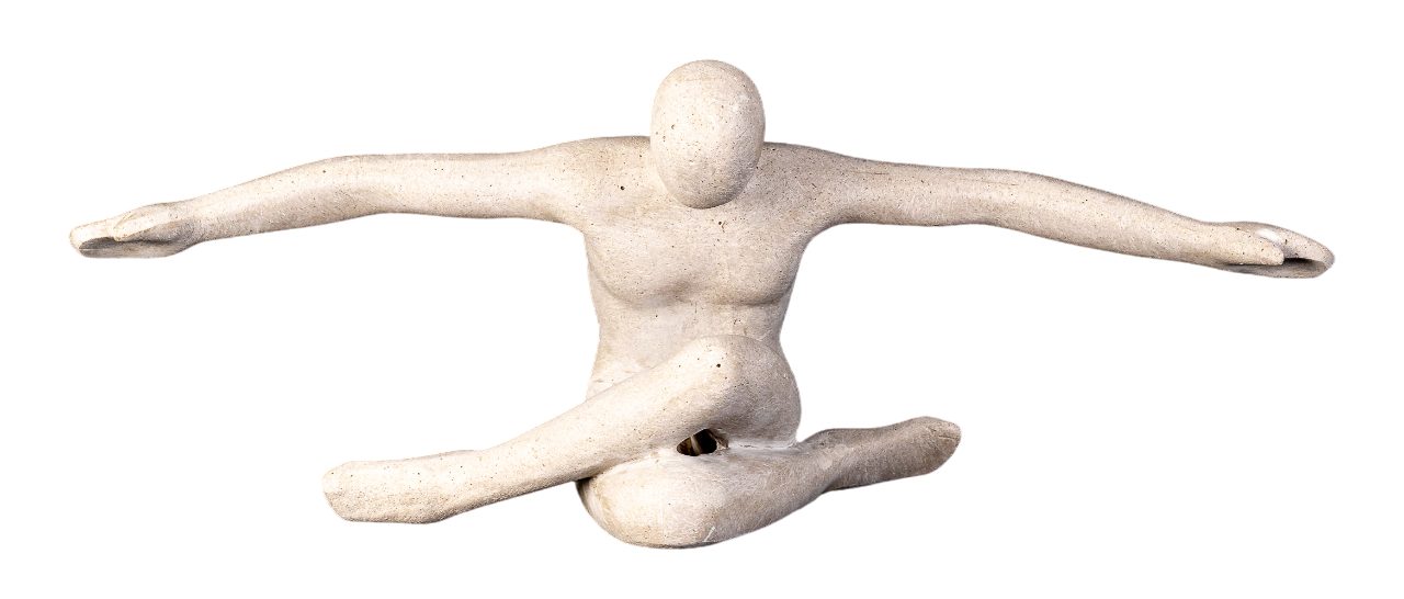 Dekofigur IDYL Sandstein-Skulptur Flying Man