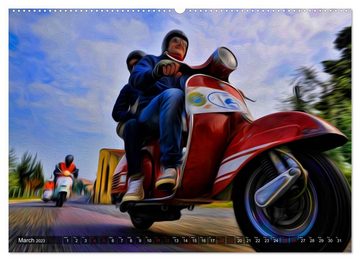 CALVENDO Wandkalender Low-angle shots of scooters (Premium-Calendar 2023 DIN A2 Landscape)