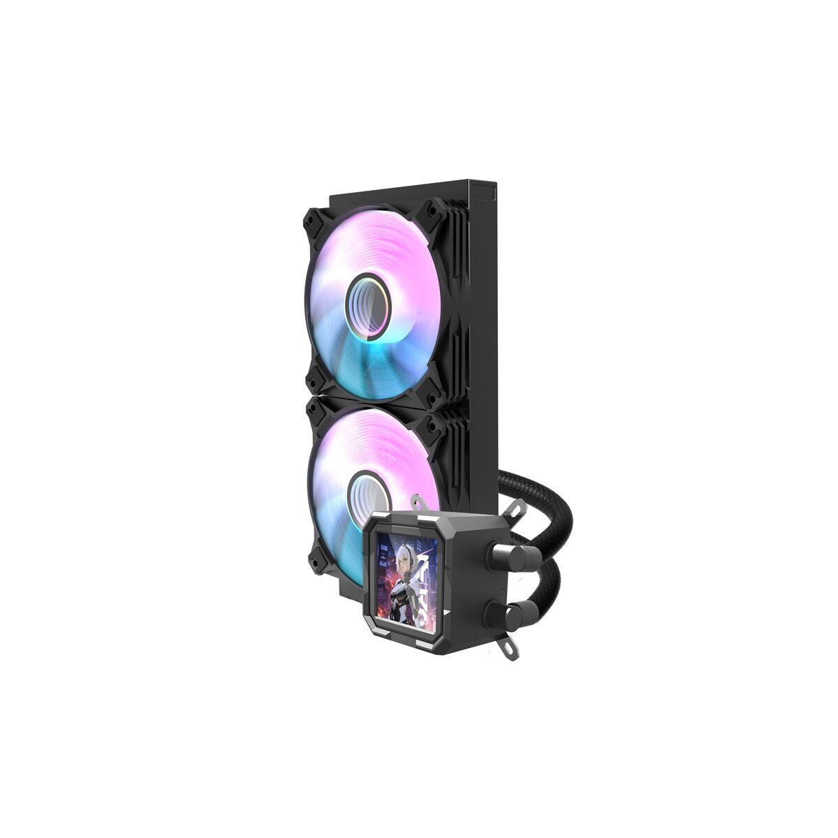 Darkflash Wasserkühlung Darkflash DV240S CPU Wasserkühler 240 mm Schwarz