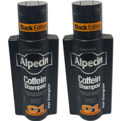 Alpecin Haarshampoo Shampoo Coffein C1 Black Edition, 2 x 250ml, 2-tlg.