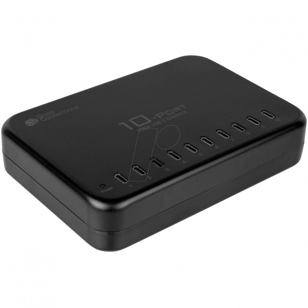 GOOD CONNECTIONS GC USB-Desktop-Schnellladestation 200W, 10-Port USB-Stick (Kompaktes Design für den Desktop)