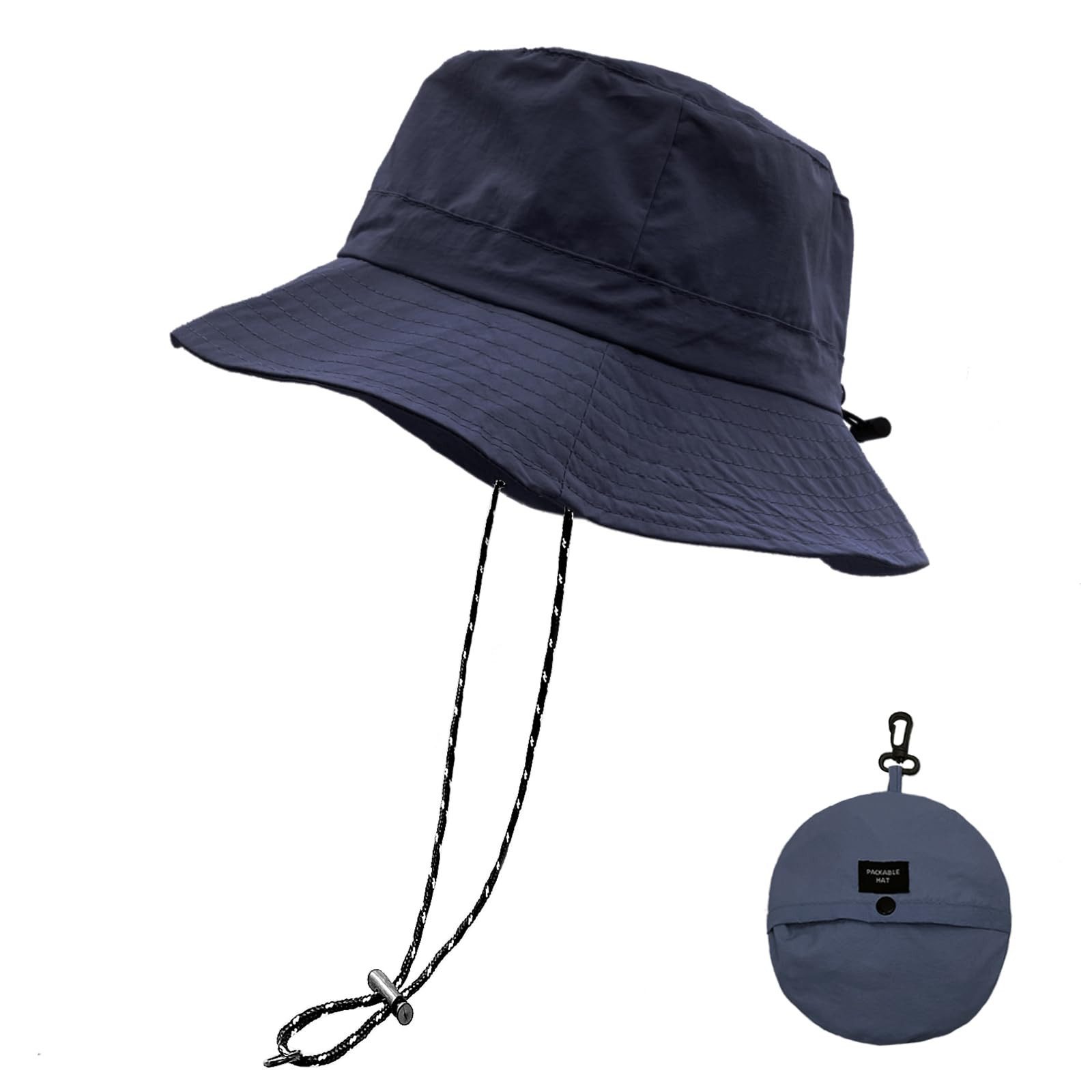 FOUORTUNATE-BEE Fischerhut Fischerhut Sommer Outdoor Sonnenhut Herren Damen faltbar leicht Faltbarer Fischerhut mit Kordel Outdoor Wandern Reisen Strand