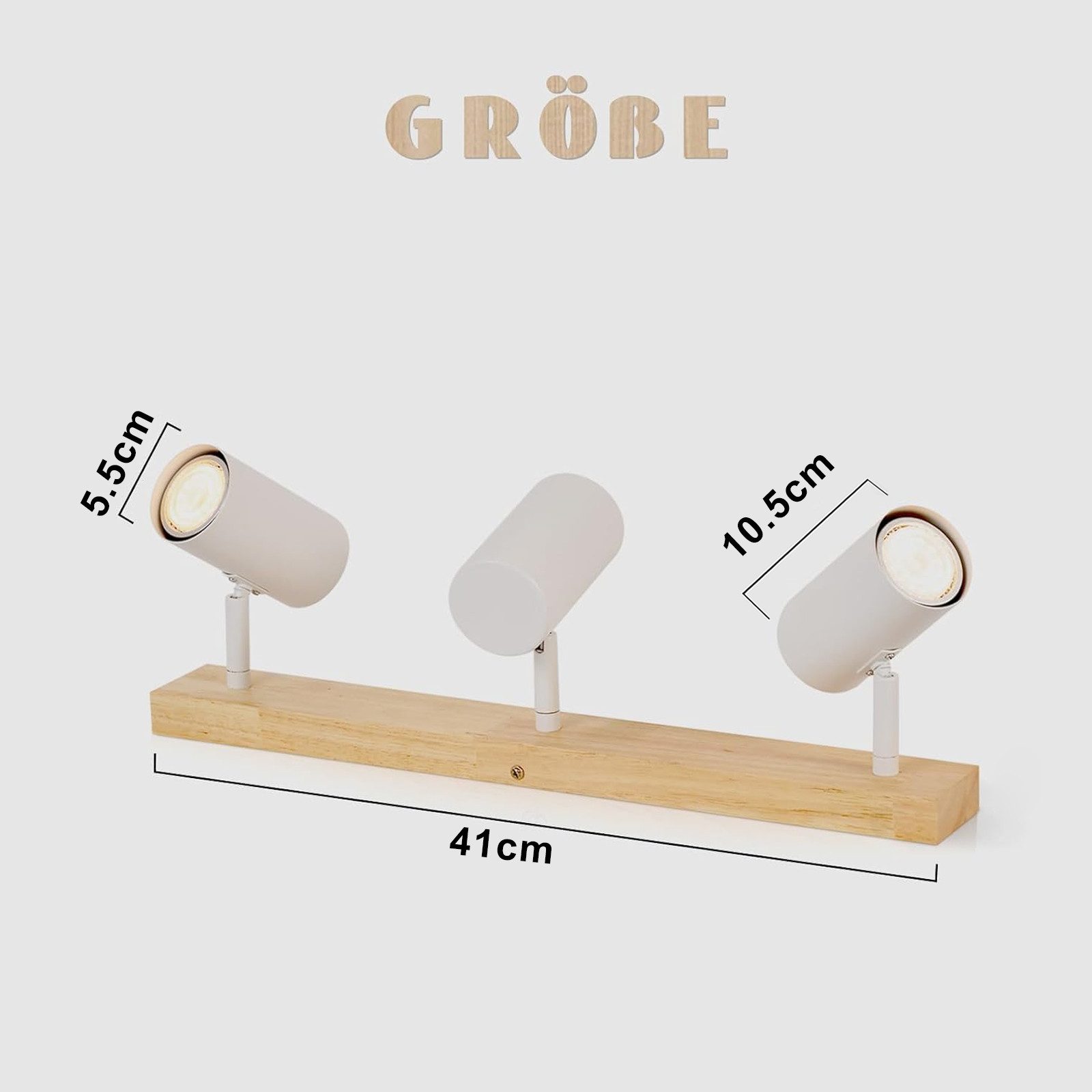 ZMH Deckenstrahler 1/2/3Flammig GU10- Modern Deckenlampe 330°Schwenkbar Whonzimmer, Augenschutz, Einfache Installtion, ohne Leuchtmittel, Nicht Dimmbar für Wohnzimmer Schlafzimmer