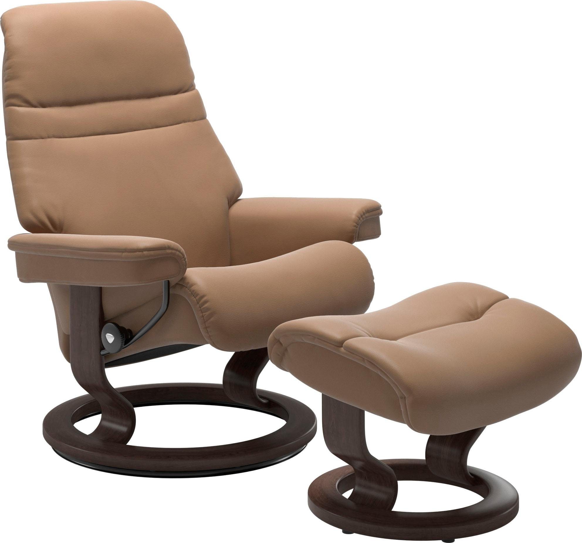 Classic Stressless® Wenge Sunrise, Relaxsessel mit Gestell Base, M, Größe