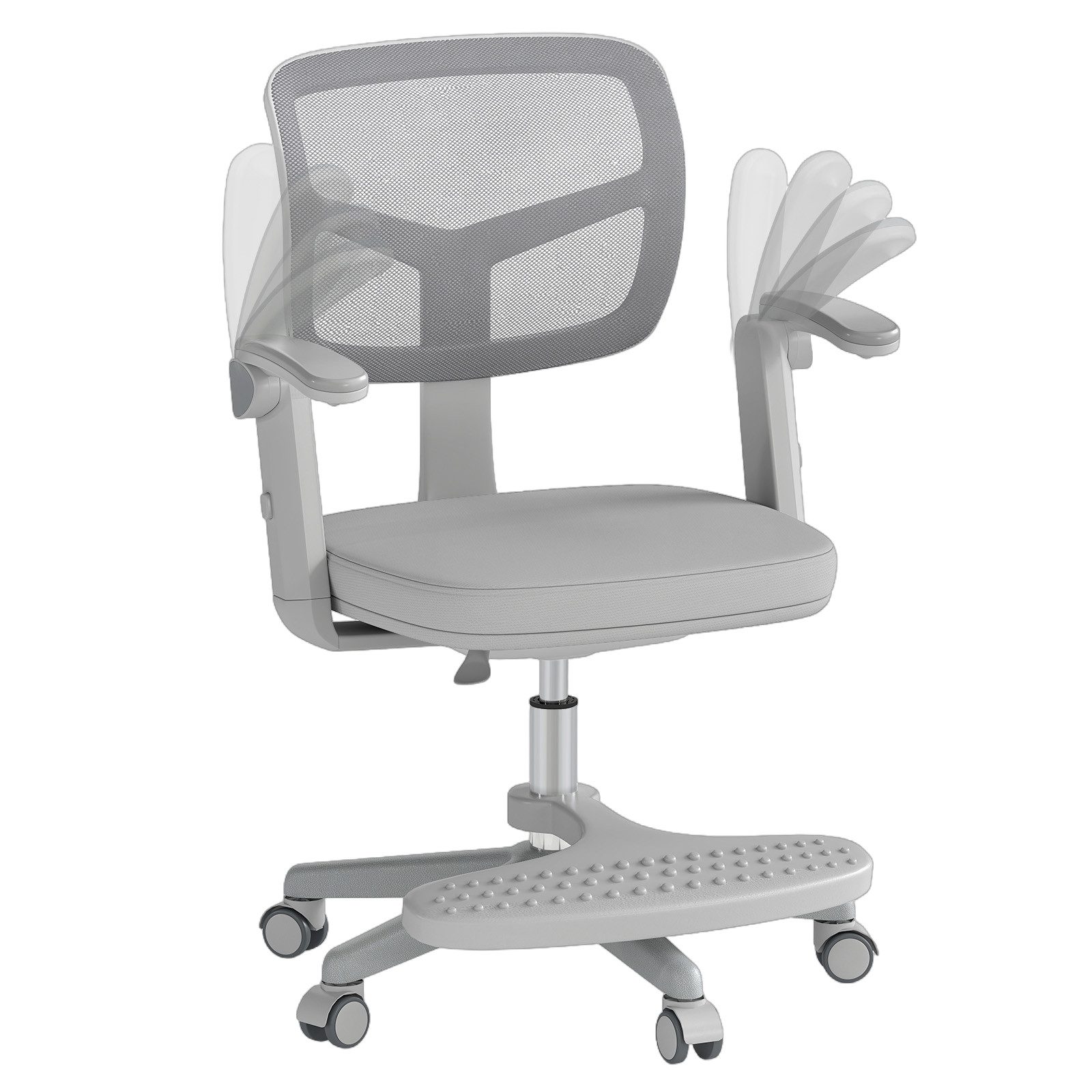 COSTWAY Drehstuhl, Kinder mit 5 Rollen, Schreibtischstuhl höhenverstellbar günstig online kaufen