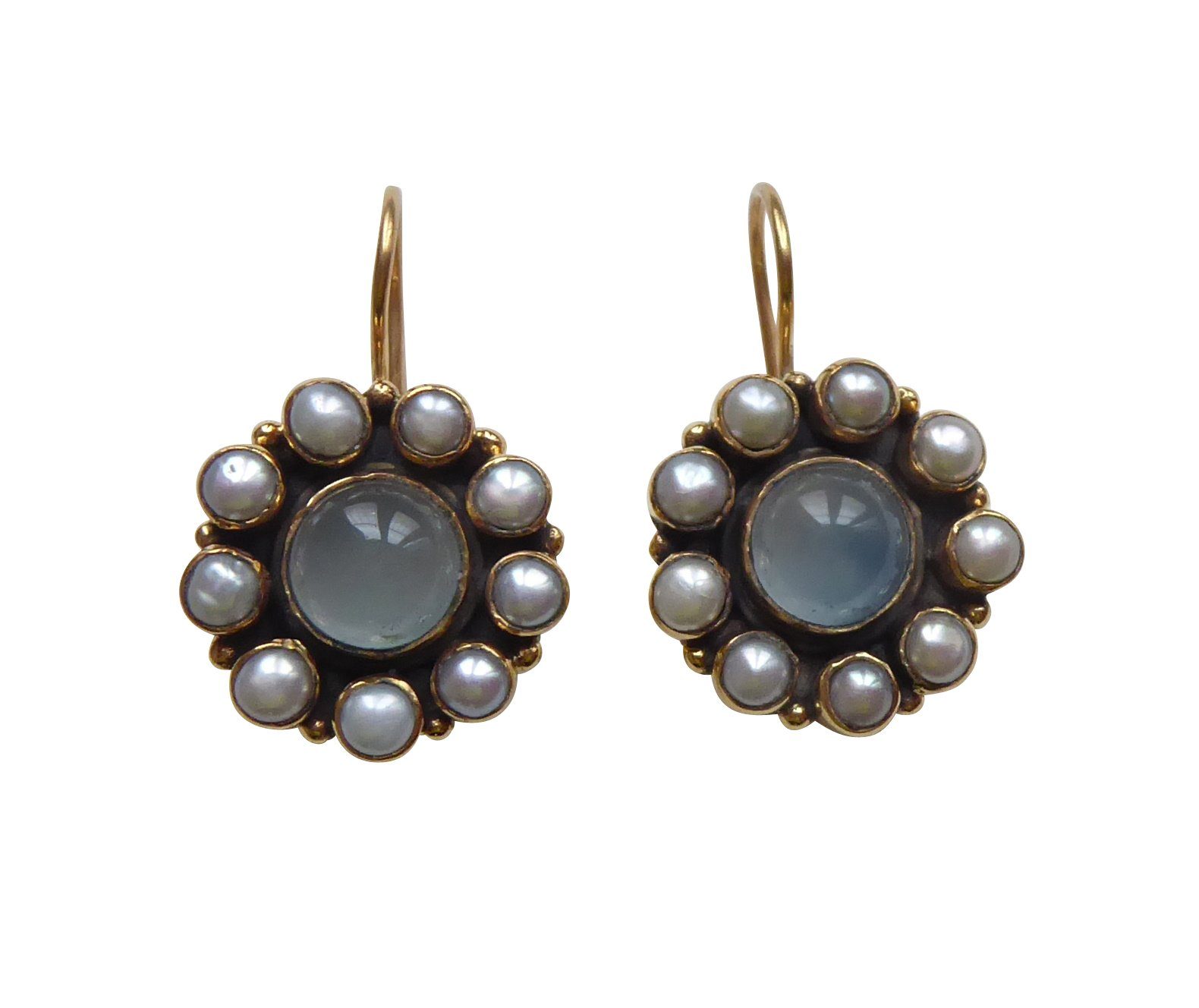 Mugello Paar Ohrhänger Linda Chalzedon zeitlos stilvoll altmodisch nostalgisch Perlen, Handarbeit aus kleiner florentinischen Manufaktur, Vintageschmuck