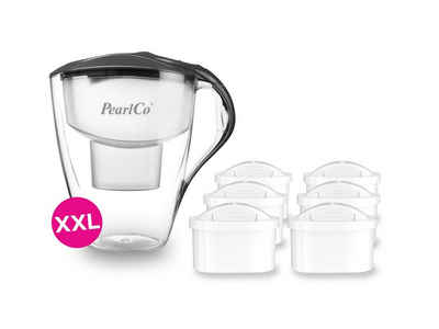 PearlCo Wasserfilter XXL Wasserfilter Family LED - Halbjahres-Paket inkl. 6 unimax Filterka
