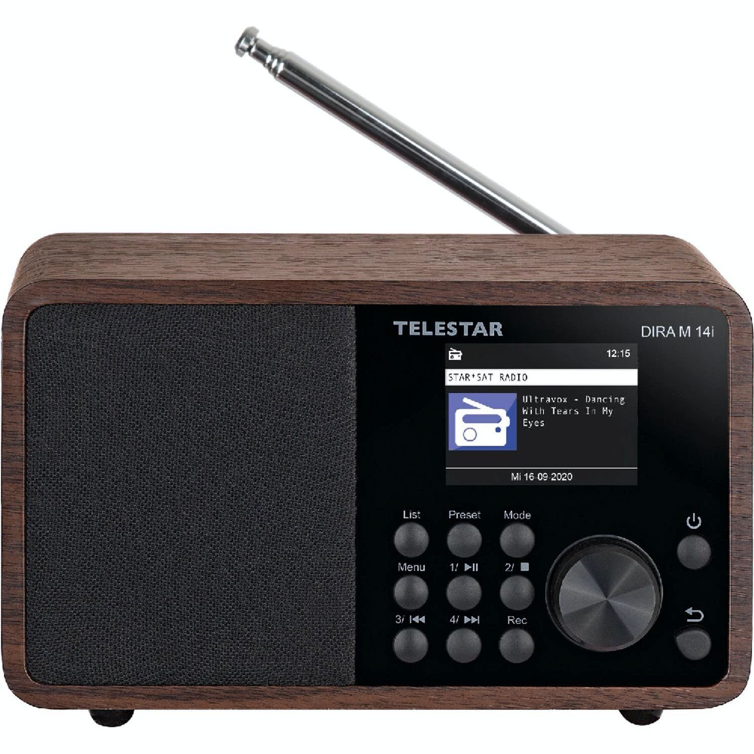 TELESTAR DIRA M 10 WMA, USB 15 (DAB) AAC) Multifunktionsradio (DAB+, DAB+/UKW DAB+/FM/Web & 14i Mediafunktion MP3, Internetradiosender, UKW, Speicherplatz Digitalradio für W, je Internetradio, Display