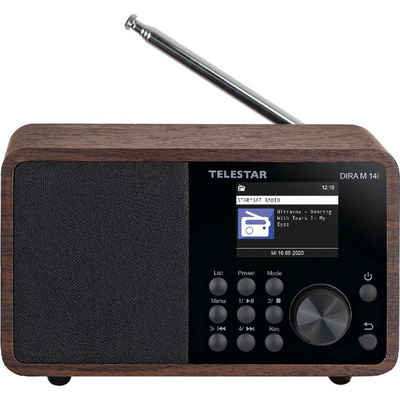 TELESTAR DIRA M 14i Multifunktionsradio Display USB Mediafunktion DAB+/FM/Web Digitalradio (DAB) (DAB+, UKW, Internetradio, 15 W, Speicherplatz für je 10 DAB+/UKW & Internetradiosender, MP3, WMA, AAC)