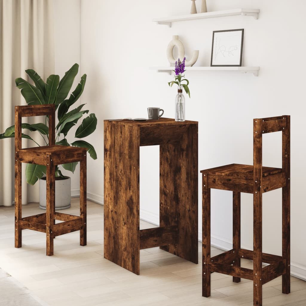 vidaXL Esstisch Bartisch Räuchereiche 51x50x103,5 cm günstig online kaufen