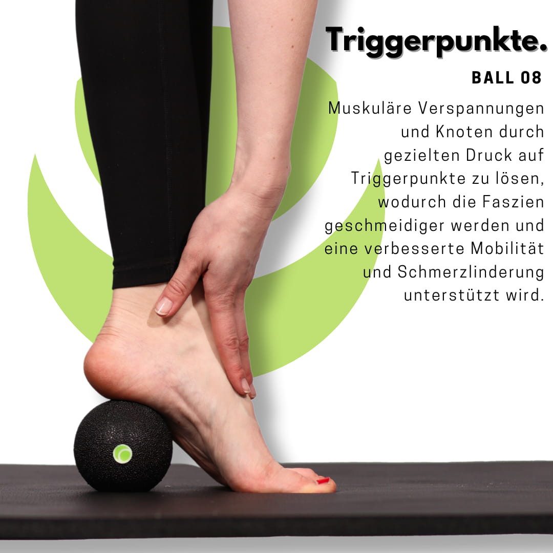 Health Rise Faszienrolle Health Rise Ball 08, Faszienball 8cm – Bild 5 von 5